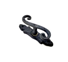 Antika Tarz Dekoratif Pirinç Kıvrık Pencere Kolu - 130x33 mm, Oksit