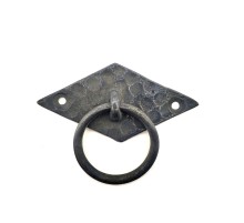 Antika Tarz Dekoratif Pirinç Yan Baklava Kapı Kulbu - 41x82 mm, Oksit