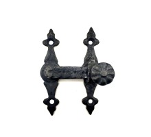 Antika Tarz Dekoratif Pirinç Kapı, Pencere Mandalı - 82x65 mm, Oksit