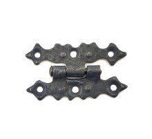 Antika Tarz Dekoratif Pirinç Yıldız Menteşe - 63x36 mm, Oksit