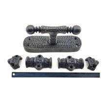 Antika Tarz Dekoratif Pirinç Üstten İspanyolet - 133x40 mm, Oksit