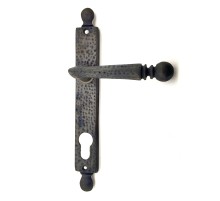 Antika Tarz Dekoratif Pirinç Misket WC Banyo Kapı Kolu - 245x34 mm, Oksit