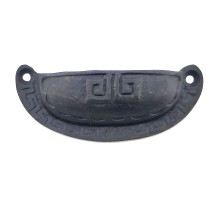 Antika Tarz Dekoratif Pirinç Çizgili Tas Mobilya Kulbu - 37x90 mm, Oksit