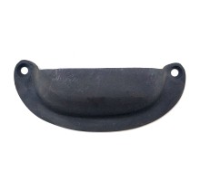 Antika Tarz Dekoratif Pirinç Düz Tas Mobilya Kulbu - 37x87 mm, Oksit