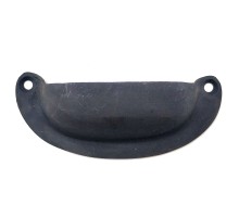 Antika Tarz Dekoratif Pirinç Düz Tas Mobilya Kulbu - 37x87 mm, Oksit