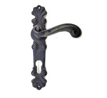 Antika Tarz Dekoratif Pirinç Okyanus Banyo Kapı Kolu - 230x46 mm, Oksit