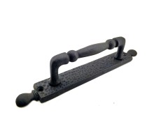 Antika Tarz Dekoratif Pirinç Misket Çekme Kapı Kolu - 223x33 mm, Oksit