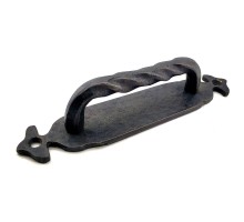 Antika Tarz Dekoratif Pirinç Burgulu Çekme Kol - 148x33 mm, Oksit