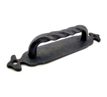 Antika Tarz Dekoratif Pirinç Burgulu Çekme Kol - 148x33 mm, Oksit