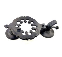 Antika Tarz Dekoratif Pirinç Osmanlı Kapı Tokmağı, Taktak - 265x75mm, Oksit