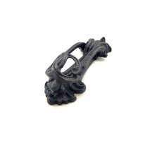 Antika Tarz Dekoratif Pirinç Doğa Kapı Tokmağı, Taktak - 205x73 mm, Oksit