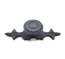 Antika Tarz Dekoratif Pirinç Çizgili Düğme - 25x80 mm, Oksit