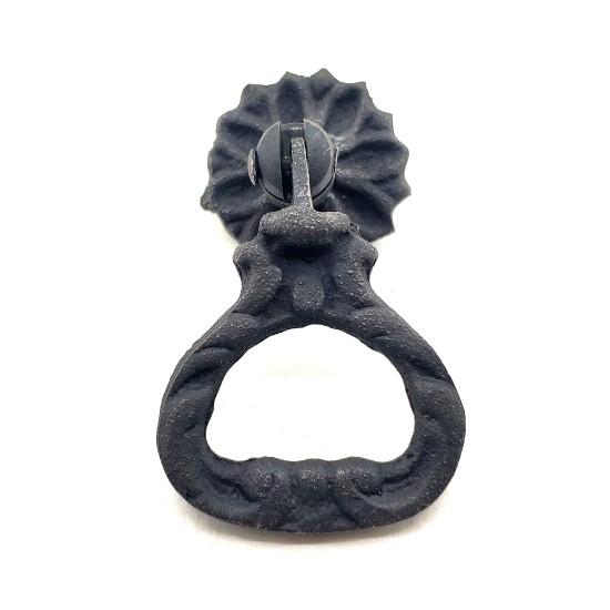 Antika Tarz Dekoratif Pirinç Kalp Sarkaç Mobilya Kulbu - 25 mm, Oksit