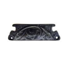 Antika Tarz Dekoratif Pirinç Lale Tas Mobilya Kulbu - 30x90 mm, Oksit