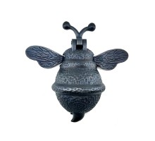 Antika Tarz Dekoratif Pirinç Arı Kapı Tokmağı, Taktak - Büyük, 163x150mm, Oksit