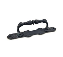 Antika Tarz Dekoratif Pirinç Dar Yan Çekme Kapı Kolu - 225x37 mm, Oksit