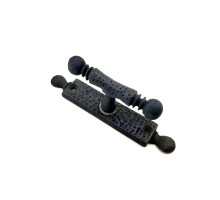 Antika Tarz Dekoratif Pirinç Misket Pencere Kolu - 165x32 mm, Oksit