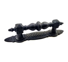 Antika Tarz Dekoratif Pirinç Ağır Kapı Çekme Kolu - Küçük, 215x40 mm, Oksit