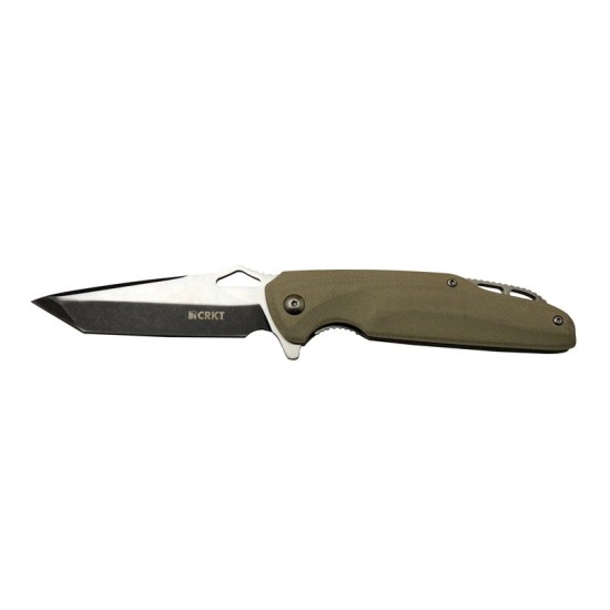 Crkt Predator 706 C Bej Kamp / Outdoor Çakı 21cm - Yarı Otomatik, Kutulu