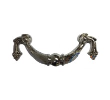 Dekoratif Zamak Üzümlü Kulp - 64mm, Nikel, 100 Adet