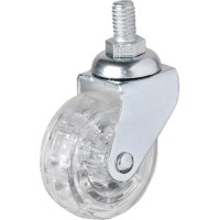 Hts 326 - 50x20 mm Şeffaf Makaralı Vidalı Teker 4 Adet