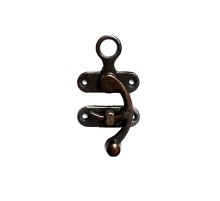 Kancalı Yay Gözü, Ahşap Kutu Klipsi - Büyük, Antik, 1 Adet