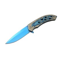 Kartal  Mavi TK 21 cm Kamp / Outdoor Çakı  - Yarı Otomatik, Kutulu