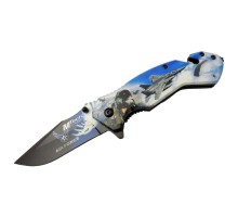 4 23 4 Air Force Kurtarma / Kamp Çakı 20cm - Yarı Otomatik, Cam Kırma Ve İp Kesme Aparatlı