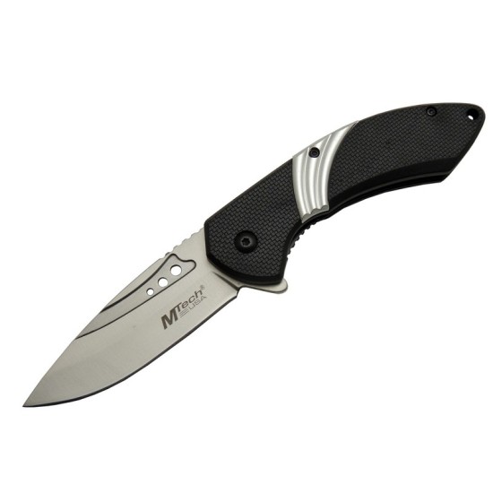 4214 Beyaz Kamp Çakı 20cm- Yarı Otomatik, Oluklu