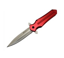 4223 Kırmızı Kamp Çakı 21cm- Yarı Otomatik