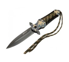 4262 Kamuflaj Kamp Çakı 21cm - Yarı Otomatik, İpli