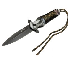 4266 Siyah Kamp Çakı 21cm - Yarı Otomatik, İpli