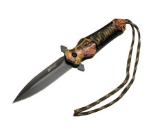 4267 Çok Renkli Kamp Çakı 21cm - Yarı Otomatik, İpli