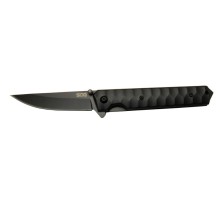 SOG Kendo 4010 BK Siyah Kamp Çakı 21cm - Yarı Otomatik, Metal Sap, Kılıflı