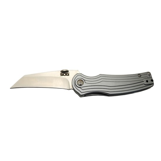 Sog Pinkerton 0689 Gri Kamp Çakı 18cm - Yarı Otomatik, Kutulu