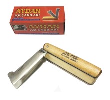 Yatağan İkili Ceviz Aşı Çakı,  Bıçağı - Ahşap Saplı