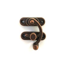 Yay Gözü, Ahşap Kutu Klipsi - Büyük 37x45 mm, Antik, 1 Adet