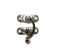 Yay Gözü, Ahşap Kutu Klipsi - Küçük 28x33 mm, Nikel, 100 Adet