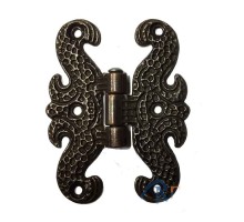 Zamak Kelebek Menteşe - Büyük, 50x67mm, Oksit, 100 Adet