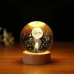 toptan-xml-dropshipping-Dekoratif Merdivenli Astronot Ve Ay Tasarımlı Ahşap Altlıklı Işıklı Cam Küre Cam:6cm Ahşap:2cm
