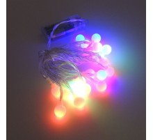 3m 20 Led Beyaz Top RGB ışık Pilli 2 Kademeli