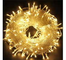 10m Boncuk Lamba Gün Işığı 8 Fonksiyon 100 Led Fişli Uzatma Kablolu Şeffaf kablo