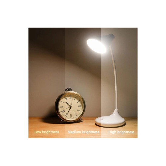 toptan-xml-dropshipping-PS-1918 Şarjlı Dokunmatik 20 Led 3 Kademeli Ayarlanabilir Renk Tonu Ve Parlaklık Masa Lambası