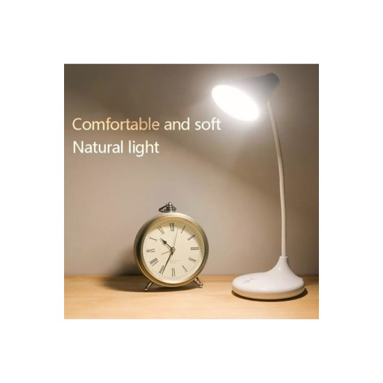 toptan-xml-dropshipping-PS-1918 Şarjlı Dokunmatik 20 Led 3 Kademeli Ayarlanabilir Renk Tonu Ve Parlaklık Masa Lambası