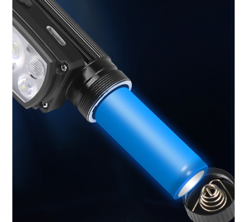 toptan-xml-dropshipping-PS-200 XHP50+ 2*XPE+2* LED 180 Derece Ayarlanabilir Mıknatıslı Sensörlü Su Geçirmez Kafa Lambası