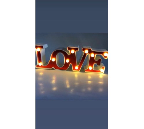 toptan-xml-dropshipping-Led Işıklı Love Yazısı Gece Lambası