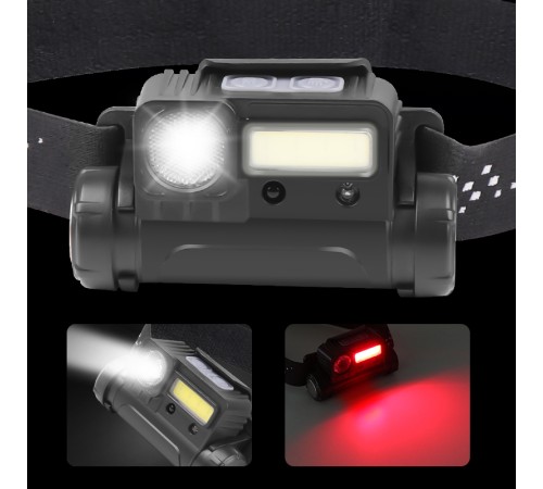 toptan-xml-dropshipping-PS-105 XPE+COB LED 800 Lümen Type-C Mıknatıslı Şarj Edilebilir Sensörlü Kafa Lambası