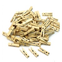 100 lü  Ahşap Mandal 2.5 Cm  10 Paket - 1000 Adet