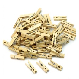 100 lü  Ahşap Mandal 2.5 Cm  10 Paket - 1000 Adet