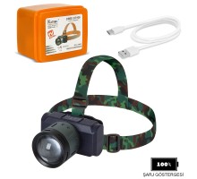 4200 Lümen Şarjlı Sensörlü Göstergeli Kafa Lambası Wt-719